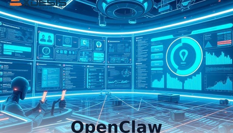 OpenClaw final cover 10×7 OpenClaw y automatización empresarial, cabecera editorial ajustada al formato de Exdesis