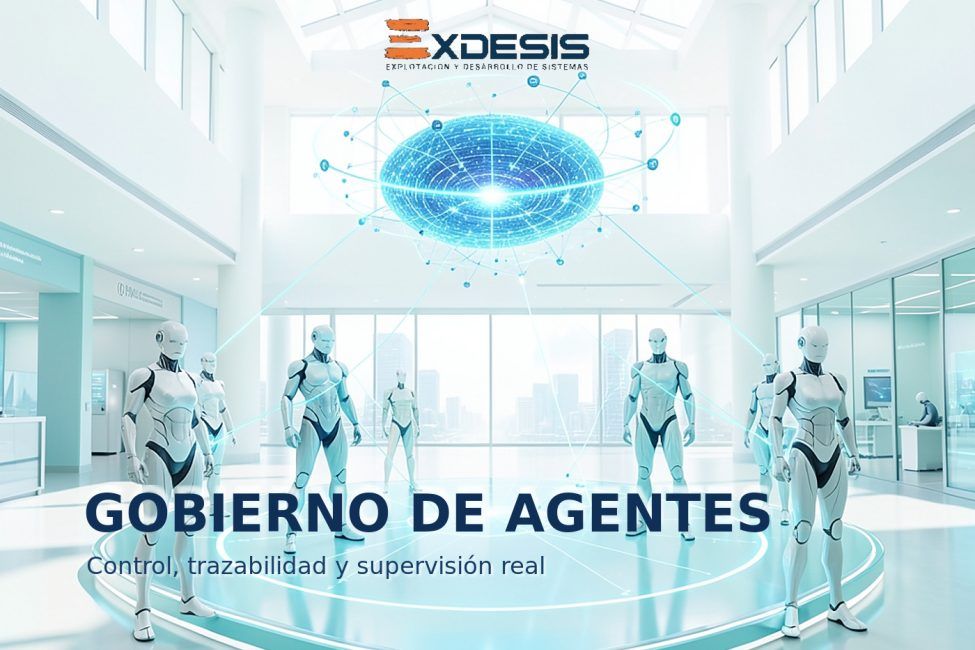 GOBIERNO DE AGENTES Portada editorial de Exdesis sobre Seguridad y gobernanza: el coste oculto de industrializar agentes de IA.