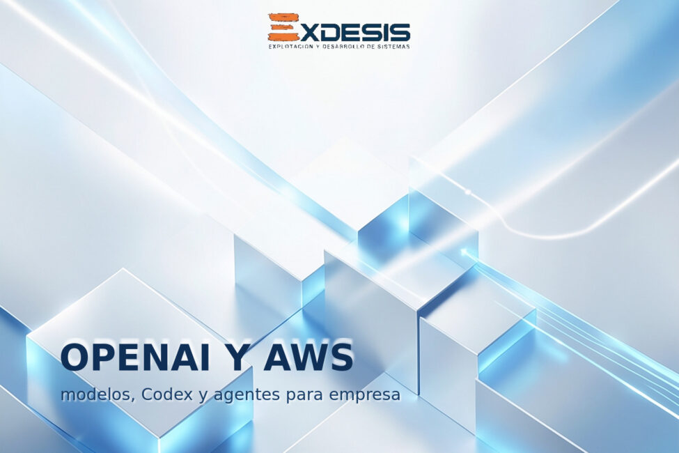 Portada editorial de Exdesis sobre Alianza ampliada entre OpenAI y AWS anunciada el 28 de abril de 2026 para llevar modelos OpenAI, Codex y Managed Agents a Amazon Bedrock en entornos empresariales..