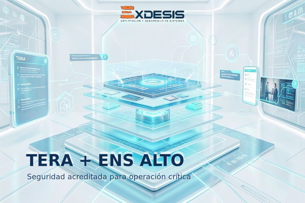 TERA + ENS ALTO Portada editorial de Exdesis sobre TERA, certificación ENS en Categoría Alta, desarrollo seguro y modalidad SaaS.