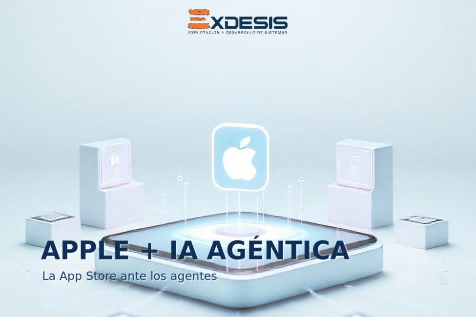 Portada editorial de Exdesis sobre Apple explora cómo permitir IA agéntica dentro de la App Store sin perder control, seguridad ni modelo de plataforma.