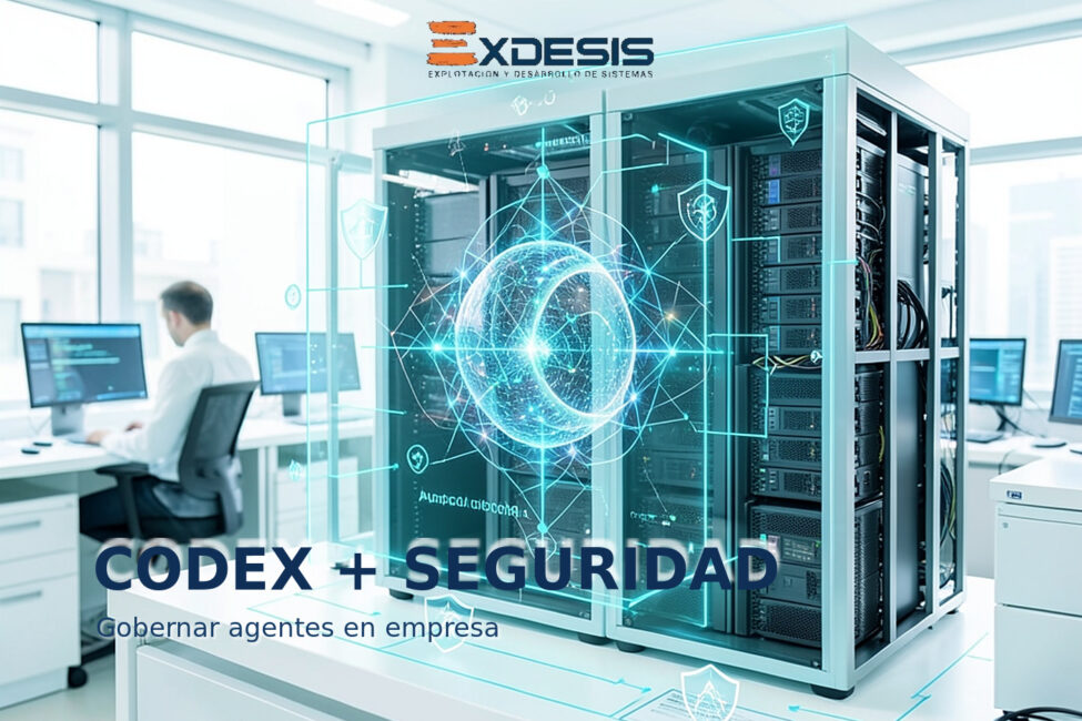 CODEX + SEGURIDAD Portada editorial de Exdesis sobre OpenAI explica cómo ejecuta Codex con seguridad y refuerza la gobernanza de agentes como prioridad empresarial.