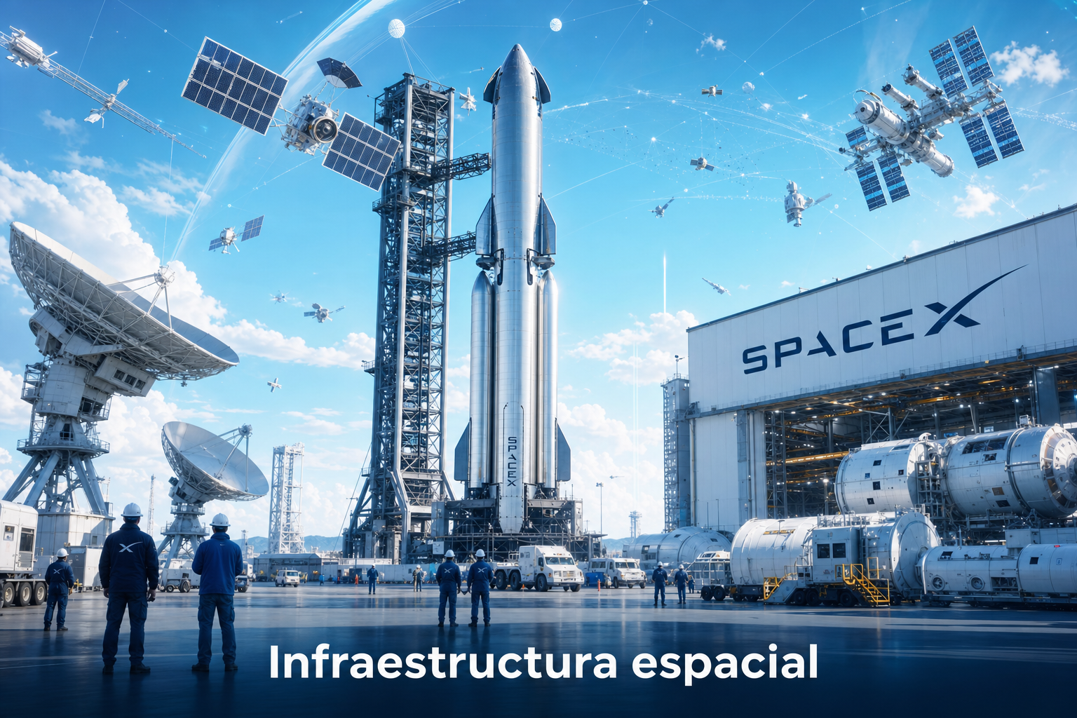 Starship V3 refuerza la carrera por la infraestructura espacial industrial Portada editorial sobre Starship V3 y la nueva infraestructura espacial industrial con SpaceX como marca central.