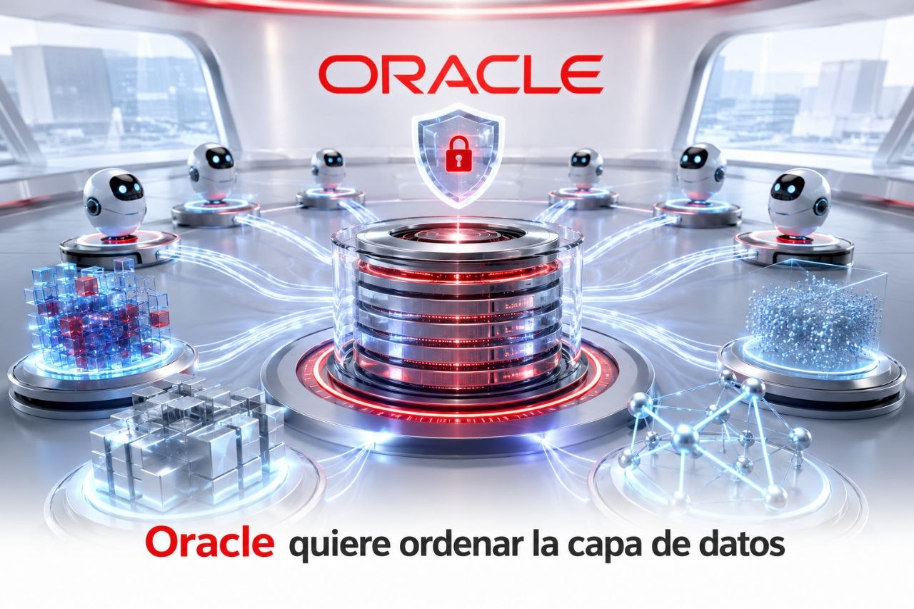 Portada editorial de Exdesis sobre Oracle quiere convertir la capa de datos en la pieza decisiva de los agentes empresariales.