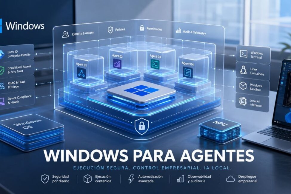 Microsoft convierte Windows en una plataforma nativa para agentes de IA Portada editorial de Exdesis sobre Microsoft convierte Windows en una plataforma nativa para agentes de IA.