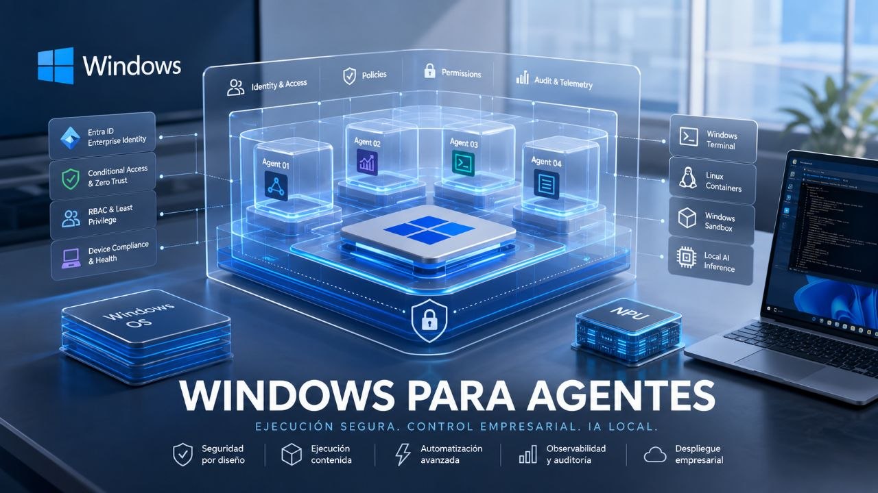 Microsoft convierte Windows en una plataforma nativa para agentes de IA Portada editorial de Exdesis sobre Microsoft convierte Windows en una plataforma nativa para agentes de IA.