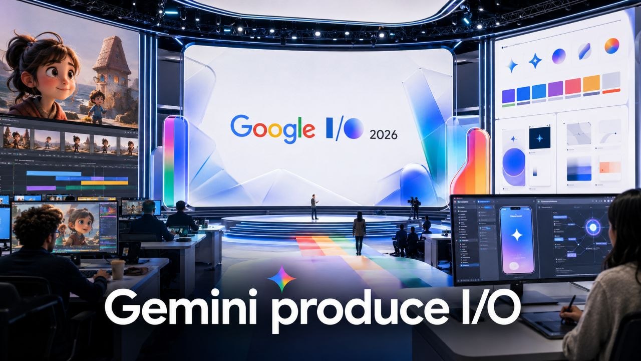 Portada editorial de Exdesis sobre cómo Google usa Gemini para producir I/O 2026 y qué revela eso sobre los flujos empresariales de IA.