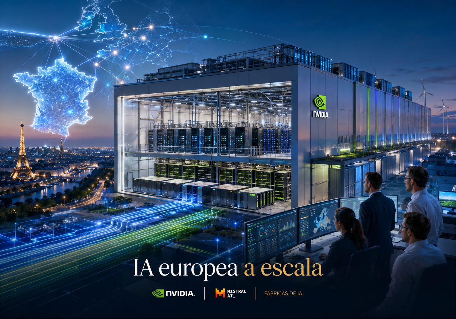 francia-nvidia-infraestructura-ia-europa Fábrica de inteligencia artificial en Francia conectada con la infraestructura europea de IA