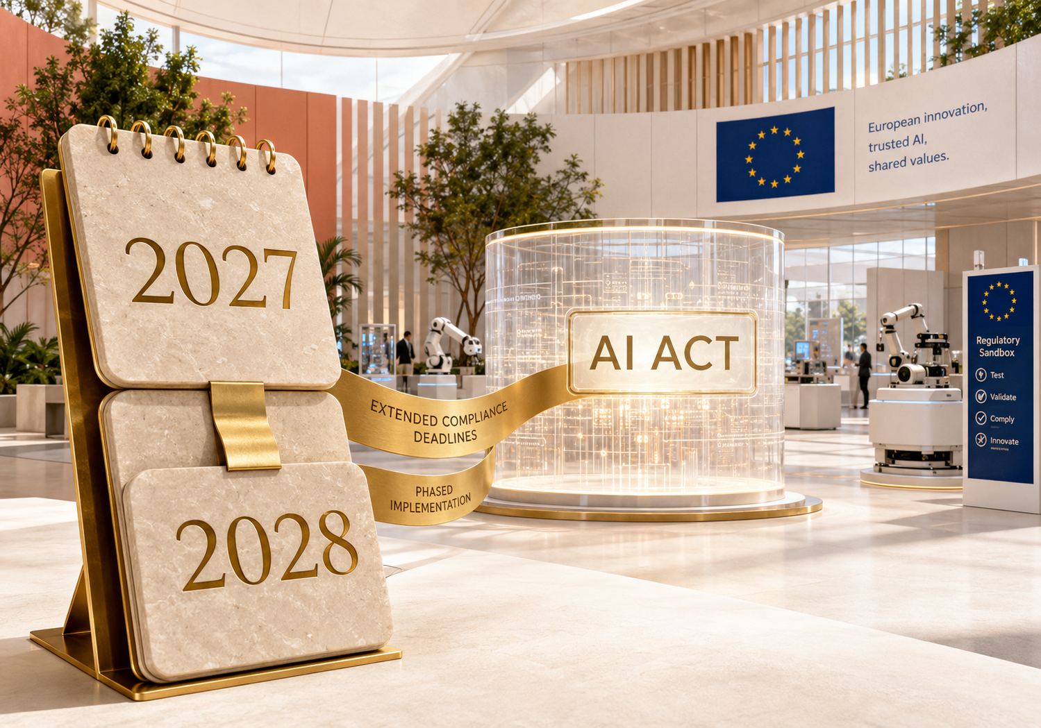 exdesis_ai_omnibus_featured Calendario 2027 y 2028 junto al AI Act y un entorno europeo de pruebas regulatorias