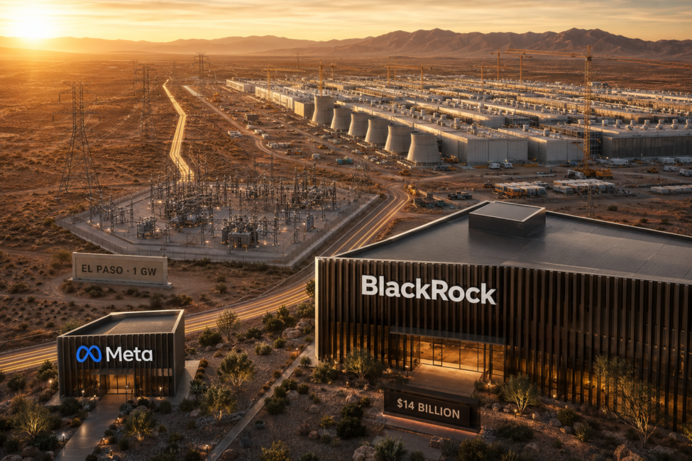Campus de centros de datos de Meta y BlackRock en El Paso con capacidad de 1 GW