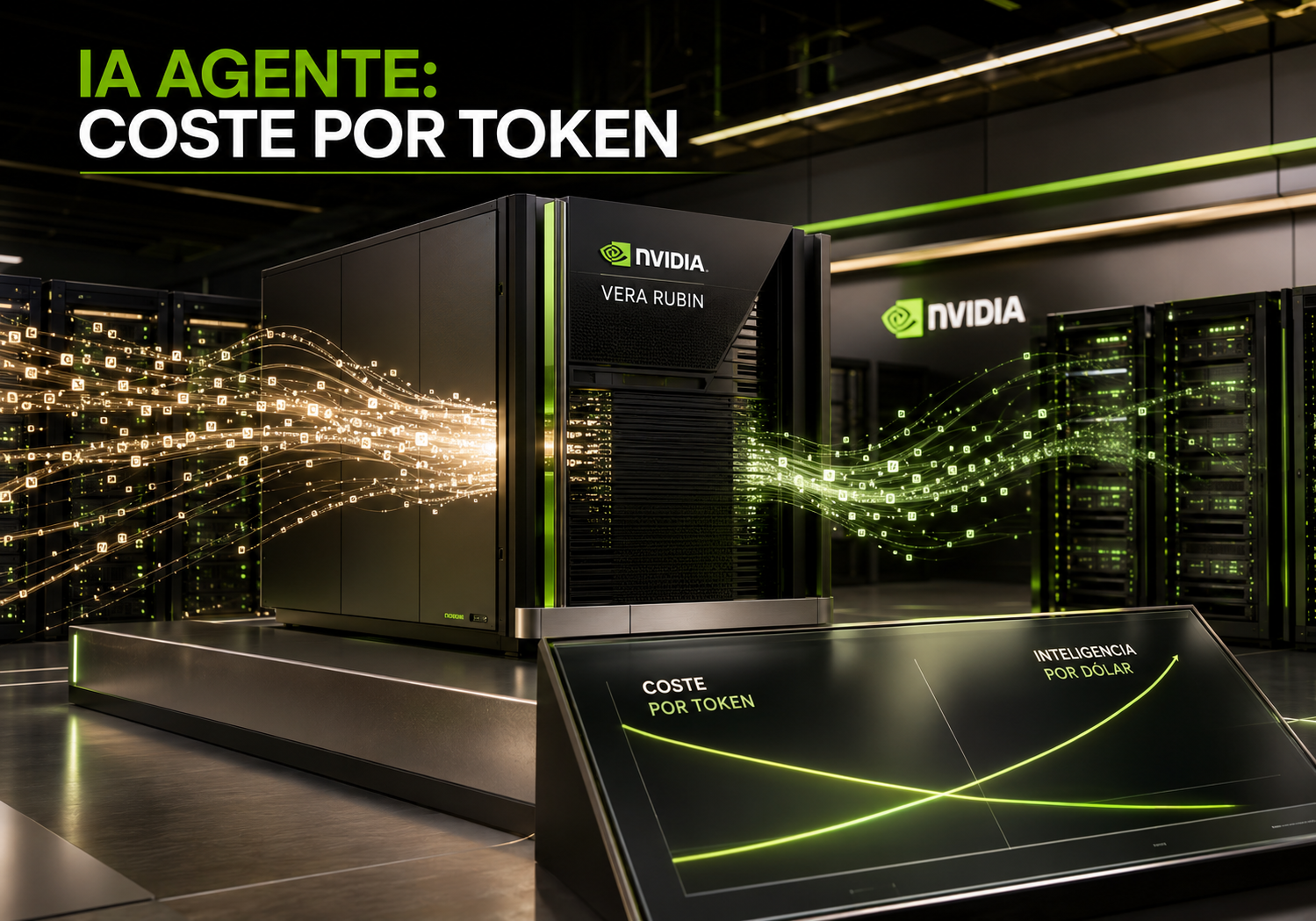 nvidia-vera-rubin-cover Portada editorial sobre NVIDIA Vera Rubin, IA agente y coste por token