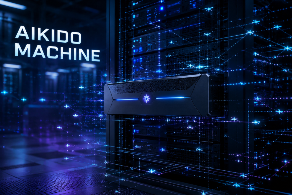 Servidor de ciberseguridad con agentes de inteligencia artificial analizando una red empresarial
