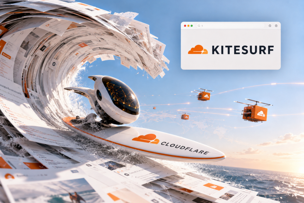 Agente de inteligencia artificial navegando por la web mediante Cloudflare Kitesurf