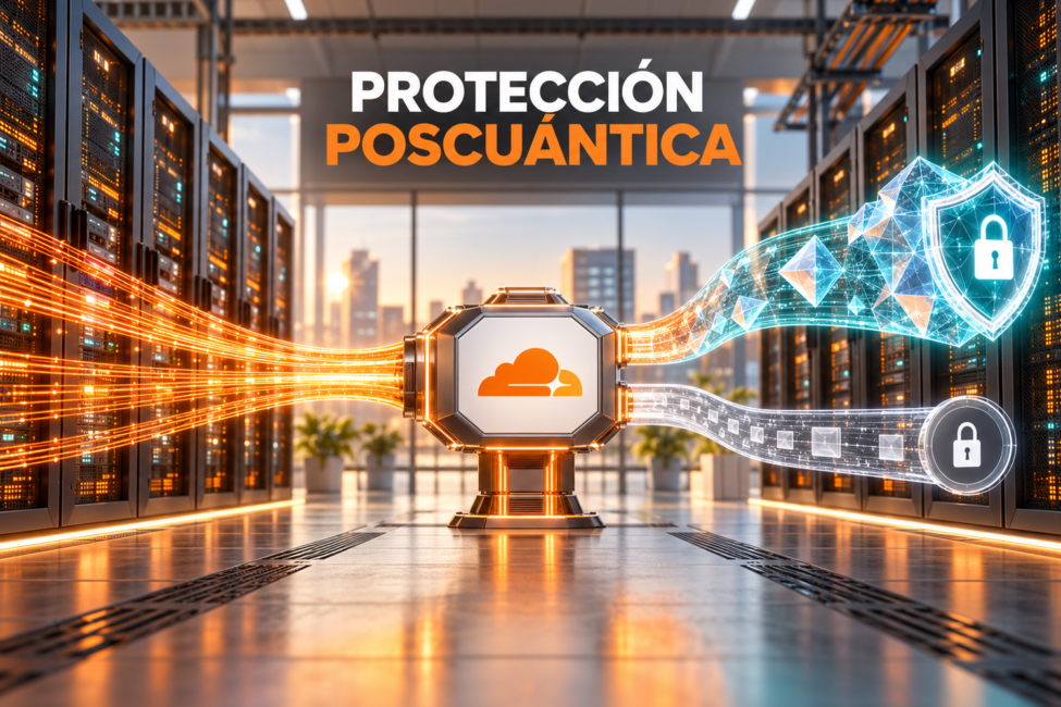 Infraestructura de Cloudflare conectada a servidores mediante protección criptográfica poscuántica