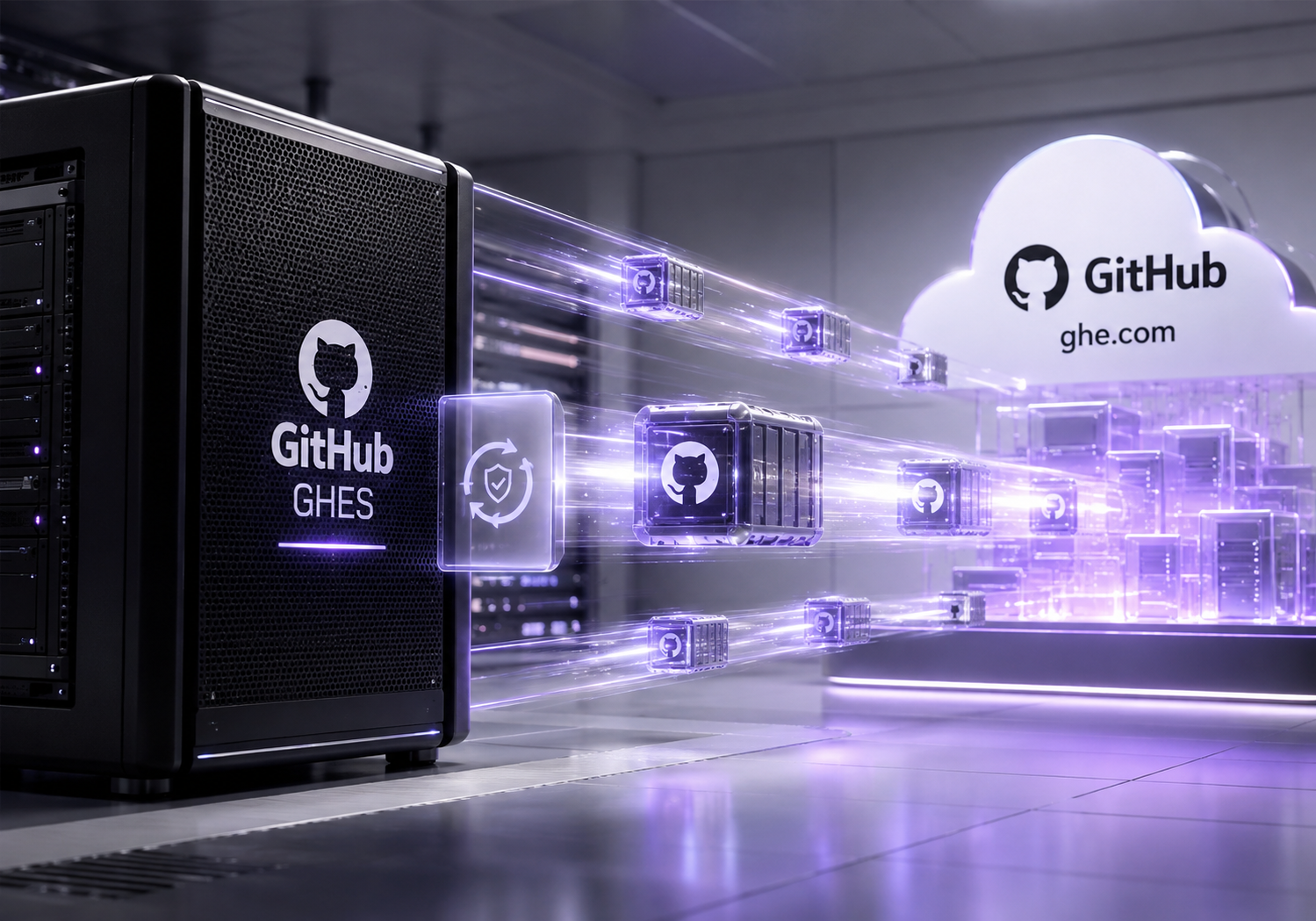 GitHub Enterprise Live Migrations hacia ghe.com Repositorios de GitHub Enterprise sincronizándose desde un servidor GHES hacia ghe.com