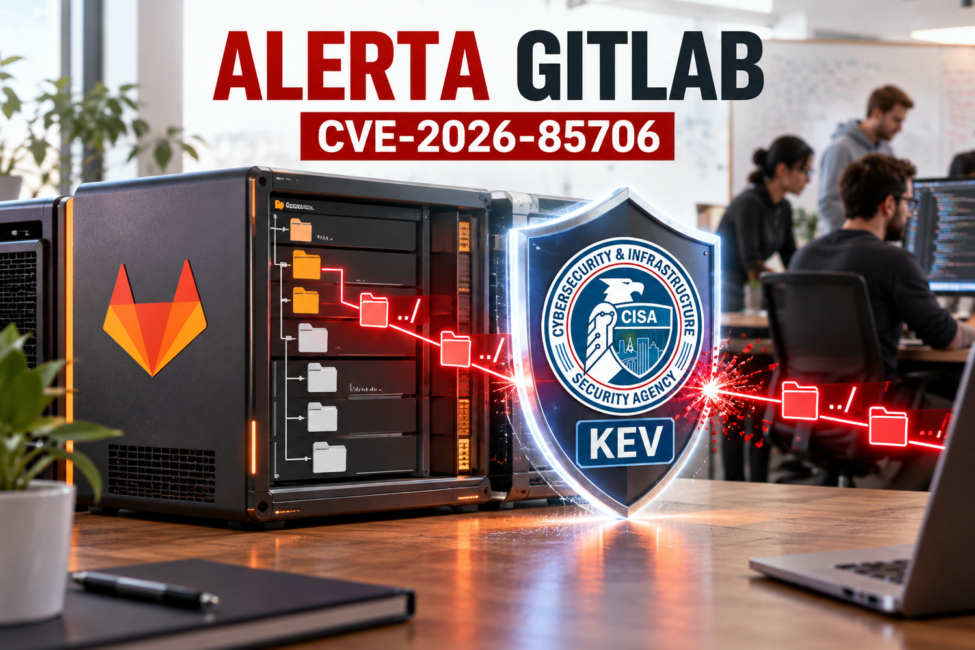 Servidor GitLab protegido ante la vulnerabilidad crítica CVE-2026-85706 incluida por CISA en el catálogo KEV