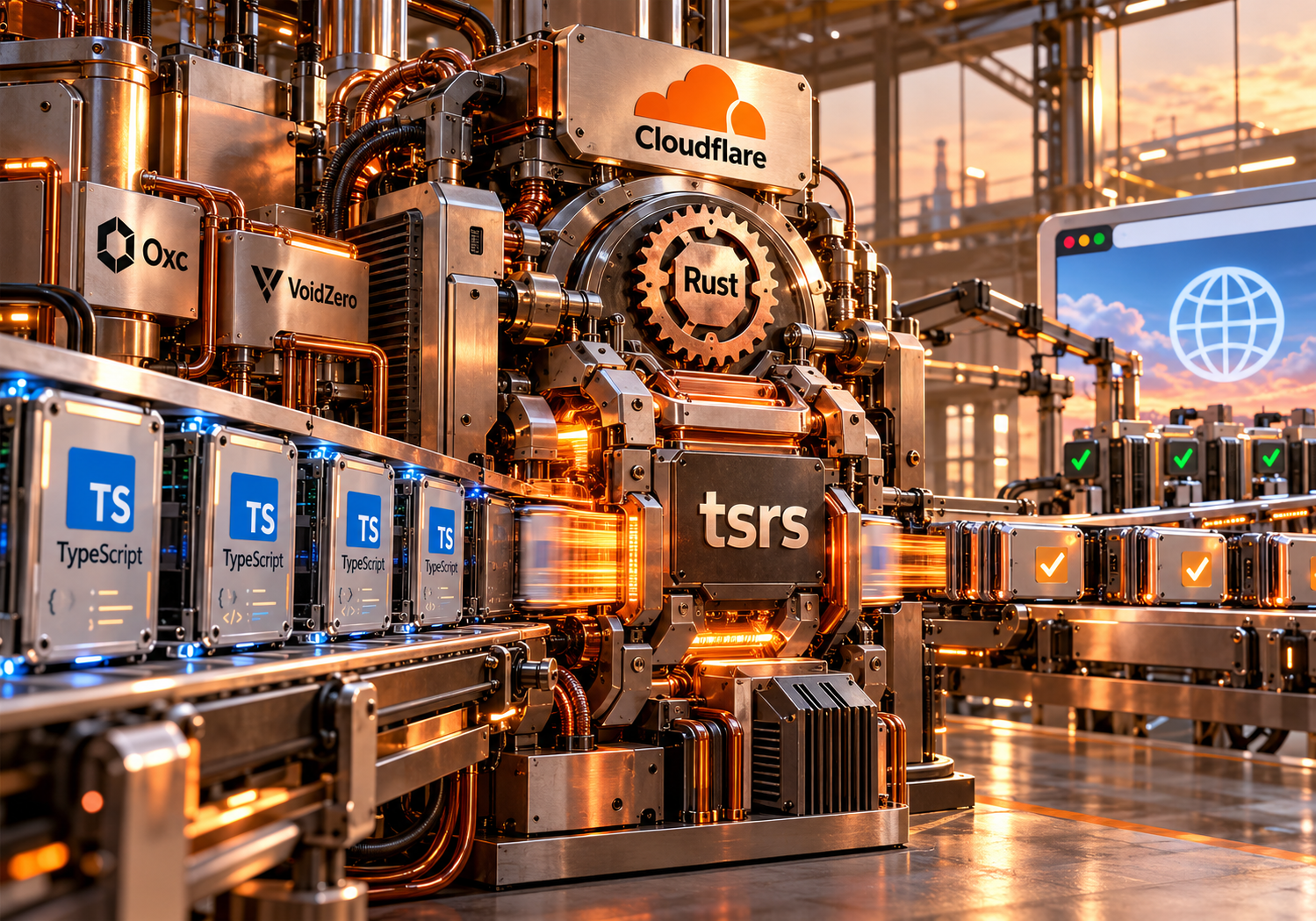tsrs convierte TypeScript en un compilador escrito en Rust Código TypeScript atraviesa un compilador Rust de alta velocidad identificado con Cloudflare, Oxc y tsrs